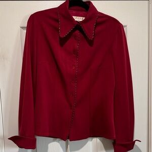 Vertigo Paris Vintage Red Women's Braided Top Medium